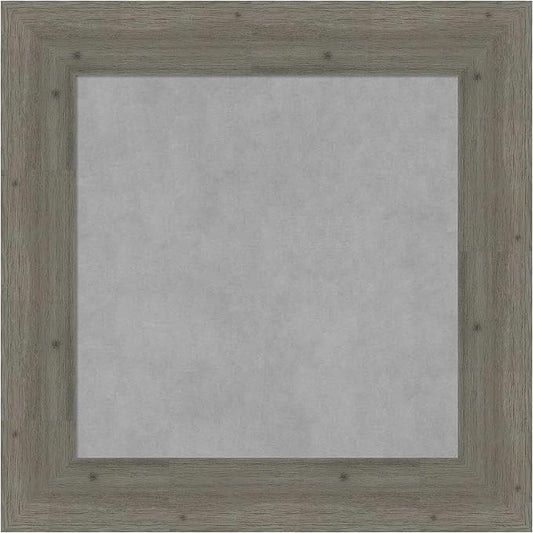 Amanti Art Grey Framed Magnetic Board 27x27 Medium Vision Board for use with Magnets, 100% Metal Sheet to Display Items as Office Decor or for Home Organization in mudroom, Kitchen or Kids Room