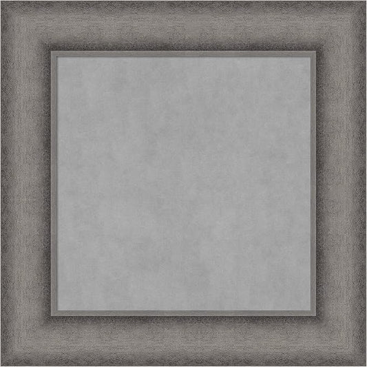 Amanti Art Grey Framed Magnetic Board 16x16 X-Small Vision Board for use with Magnets, 100% Metal Sheet to Display Items as Office Decor or for Home Organization in mudroom, Kitchen or Kids Room