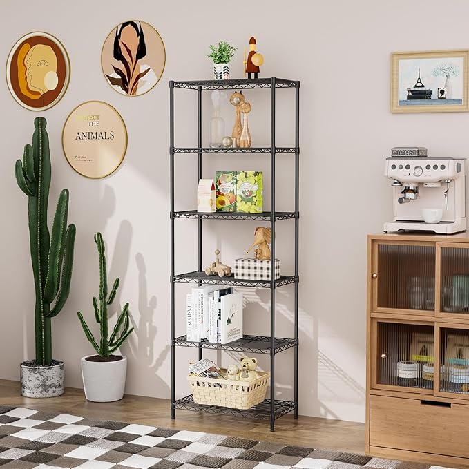 SINGAYE Shelf Closet Wire Shelving：Adjustable Metal Unit for Laundry Room Organization Bathroom Kitchen Home Storage Pantry Rack Shelves