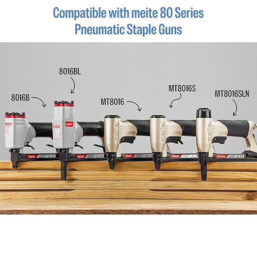 meite 21 Gauge 1/2-inch Crown Upholstery Staples, 304 Stainless Steel with 1/4-inch Leg Length, Heavy Duty Staples for Staple Gun MT8016 (10 Boxes)