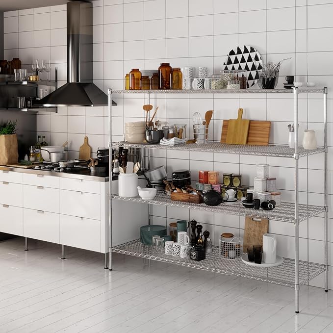 Regal Altair 24" Deep x 72" Wide x 64" Height Wire Shelving Kit | 4-Tier | NSF Commercial Storage Rack Unit