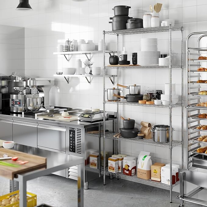 Regal Altair 14" Deep x 42" Wide x 86" Height Wire Shelving Kit | 5-Tier | NSF Commercial Storage Rack Unit