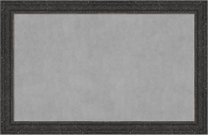 Amanti Art Black Framed Magnetic Board 29x45 Large Vision Board for use with Magnets, 100% Metal Sheet to Display Items as Office Decor or for Home Organization in mudroom, Kitchen or Kids Room