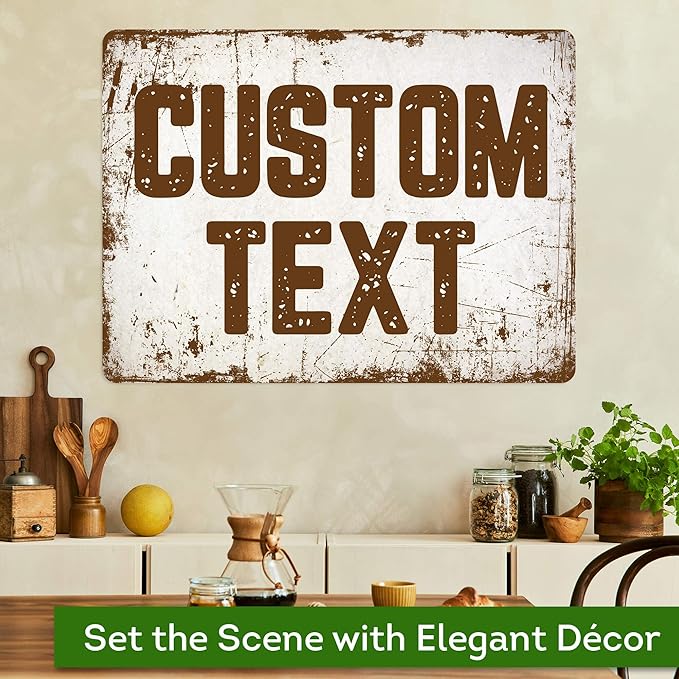 Custom Sign, Custom Street Sign, 11 Font Colors, 13 Font Styles, 4 Hole Options, 22 Sizes, 18x24 Inches, Rust Free DiBound, Fade Resistant, Made in USA by My Sign Center (Rustic)