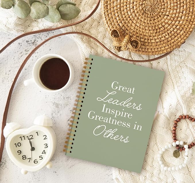 OXW Sage Green Notebooks for Work, Employee Appreciation Gifts, Leadership Gifts Notebook Journal for Writing Meeting Office, Thank You Gifts for Women Men Leader Mentor Boss Manager, 5.5"x8.3"
