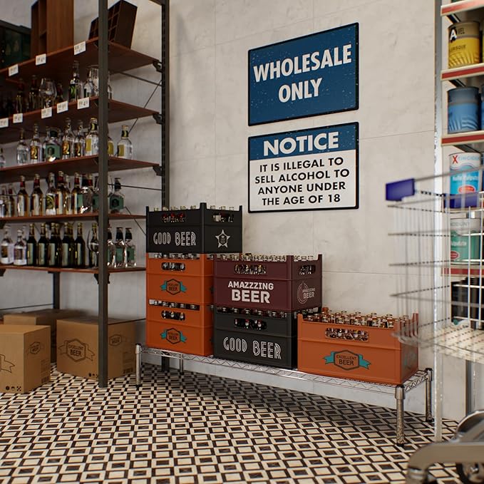 Regal Altair 14" Deep x 54" Wide x 8" Height 1-Tier Wire Shelving Kit | NSF Commercial Storage Rack Unit