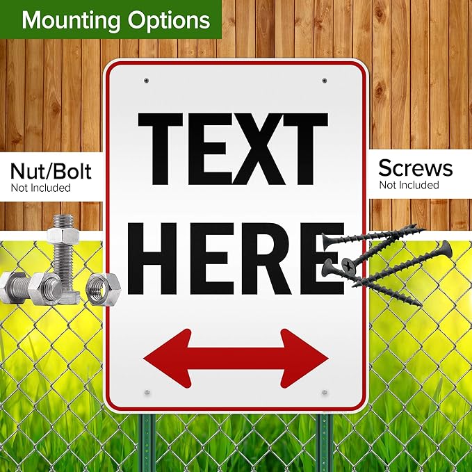 Custom Arrow,Custom Directional Sign, Two Way Arrow,36x48 Inches, Reflective, Rust Free DiBound, Fade Resistant, Made in USA by My Sign Center
