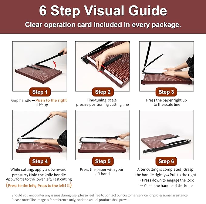 Voluda 18 Inch Guillotine Paper Cutter - Heavy Duty Professional Paper Trimmer for Cardstock, Photos & Office Use - 12 Sheet Capacity with Safety Lock.