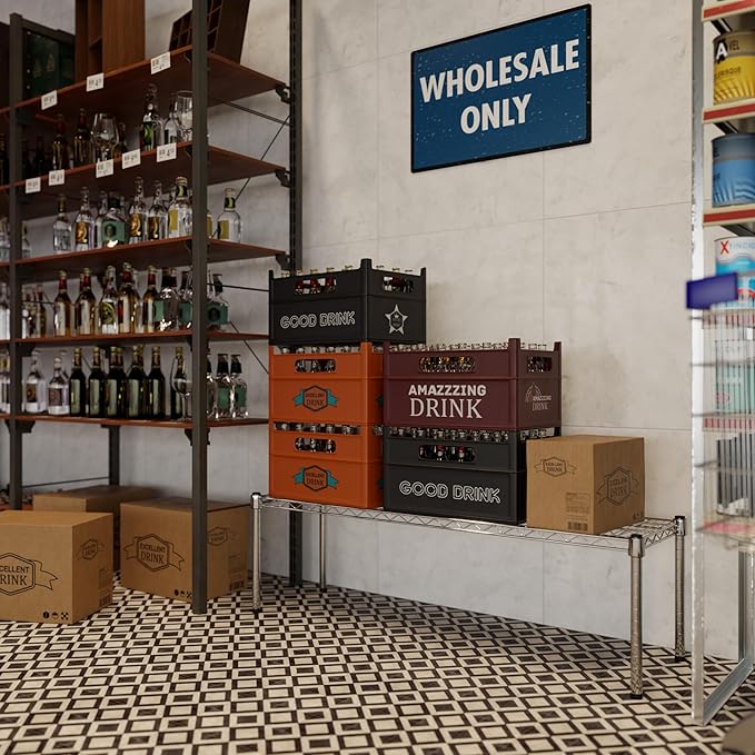 Regal Altair 14" Deep x 48" Wide x 14" Height Wire Shelving Kit | 1-Tier | NSF Commercial Storage Rack Unit