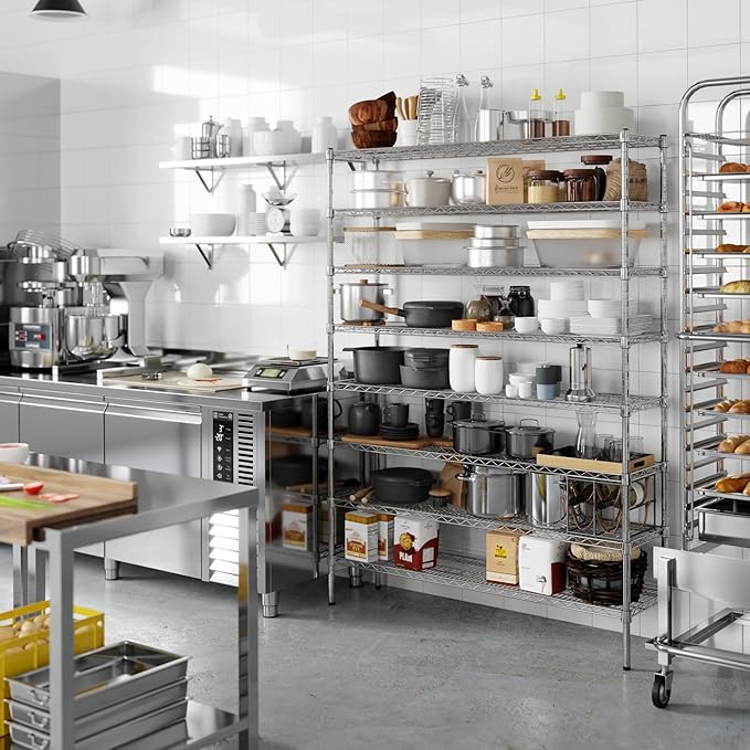Regal Altair 14" Deep x 54" Wide x 74" Height Wire Shelving Kit | 8-Tier | NSF Commercial Storage Rack Unit