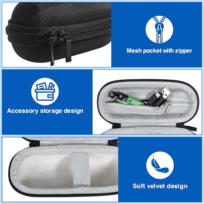 DINOSTRIKE Wireless Presenter Remote with Portable Case, USB C Presentation Clicker with case for PowerPoint with Storage Organizer Bag-Teachers Office Essentials