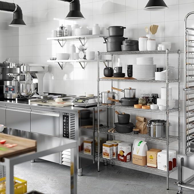 Regal Altair 14" Deep x 42" Wide x 64" Height Wire Shelving Kit | 5-Tier | NSF Commercial Storage Rack Unit