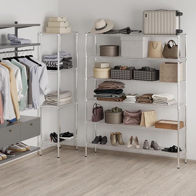 Regal Altair 14" Deep x 60" Wide x 74" Height Wire Shelving Kit | 6-Tier | NSF Commercial Storage Rack Unit