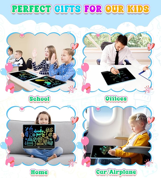 LCD Writing Tablet for Kids, 16 Inch Colorful Doodle Board Drawing Tablets, Toddler Educational Learning Toys for 3 4 5 6 7 8 Year Old Boys Girls Birthday Christmas Gift