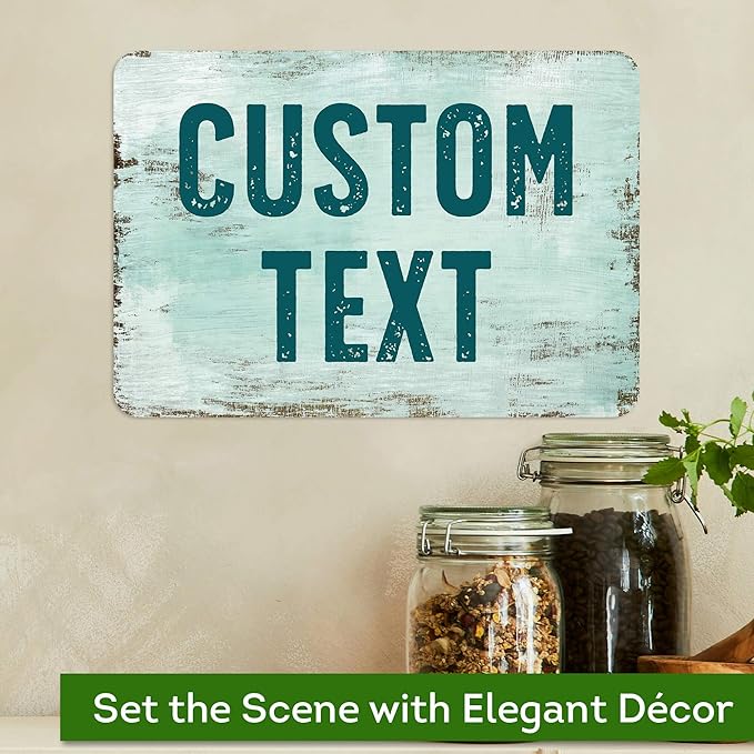 Custom Sign, Custom Street Sign, 11 Font Colors, 13 Font Styles, 4 Hole Options, 22 Sizes, 7x10 Inches, Rust Free DiBound, Fade Resistant, Made in USA by My Sign Center (Shabby Chic)