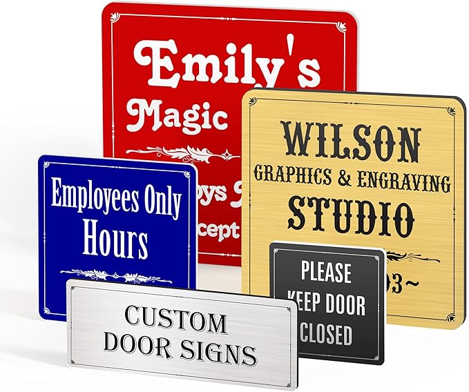 Custom Office Door Signs - Personalized Name Plates for Doors - Professional Office Signs - Rectangle