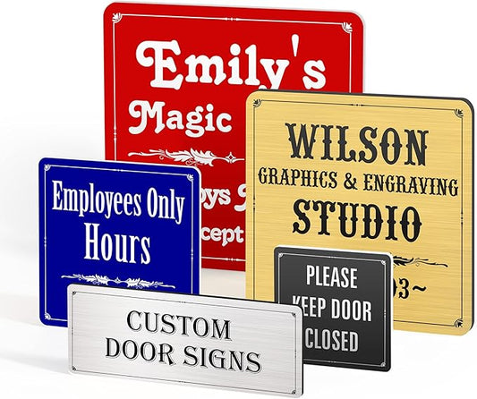 Custom Office Door Signs - Personalized Name Plates for Doors - Professional Office Signs - Rectangle