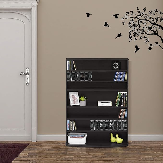 FURINNO JAYA 6-Tier Multimedia Storage Tower, Espresso
