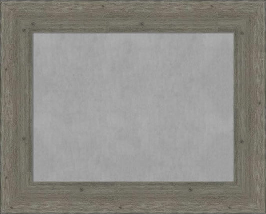 Amanti Art Grey Framed Magnetic Board 25x31 Medium Vision Board for use with Magnets, 100% Metal Sheet to Display Items as Office Decor or for Home Organization in mudroom, Kitchen or Kids Room