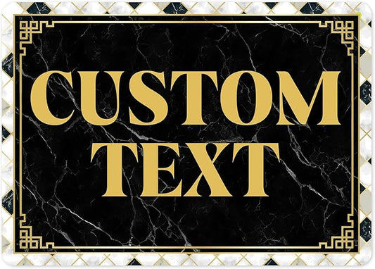 Custom Sign, Custom Street Sign, 11 Font Colors, 13 Font Styles, 4 Hole Options, 22 Sizes, 10x14 Inches, Rust Free DiBound, Fade Resistant, Made in USA by My Sign Center (Marble Tile)