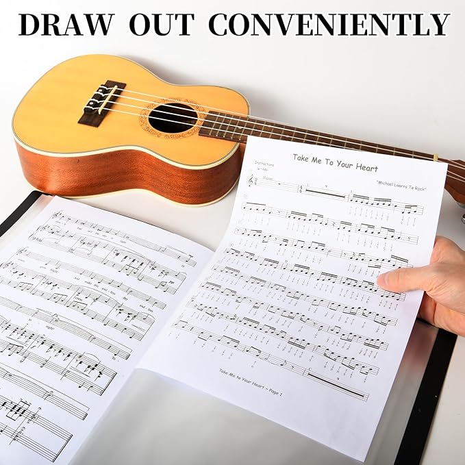 Music Folder Sheet Music Folders Binder 6 Pack Music Choral Storage Holder Band Folder (6)