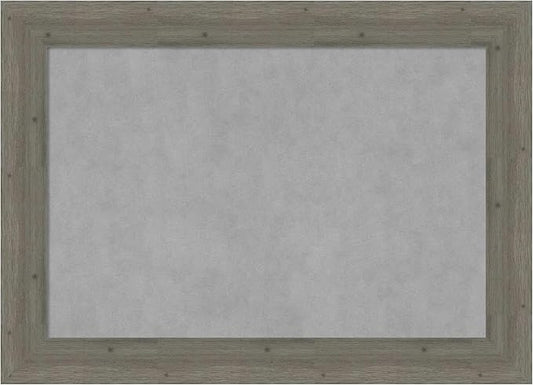Amanti Art Grey Framed Magnetic Board 31x43 Large Vision Board for use with Magnets, 100% Metal Sheet to Display Items as Office Decor or for Home Organization in mudroom, Kitchen or Kids Room