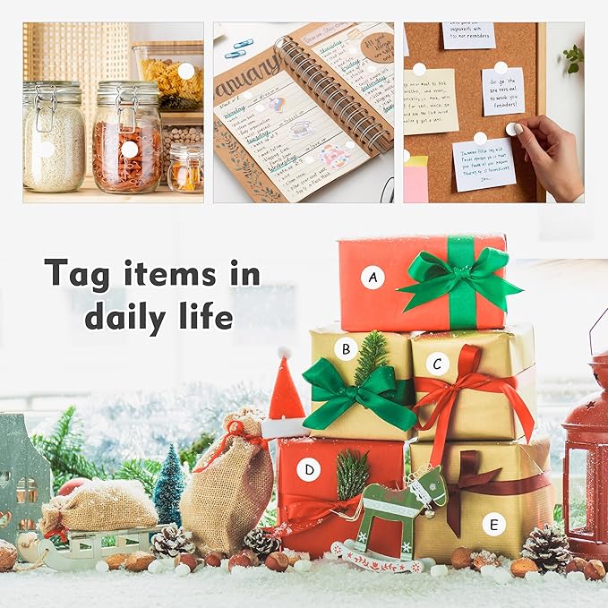 PARLAIM 3/4 Inch Roll Color Coding Labels,10000 per 10 Rolls Round Permanent Adhesive Color Coding Circle Dot Stickers for Office Home (White)