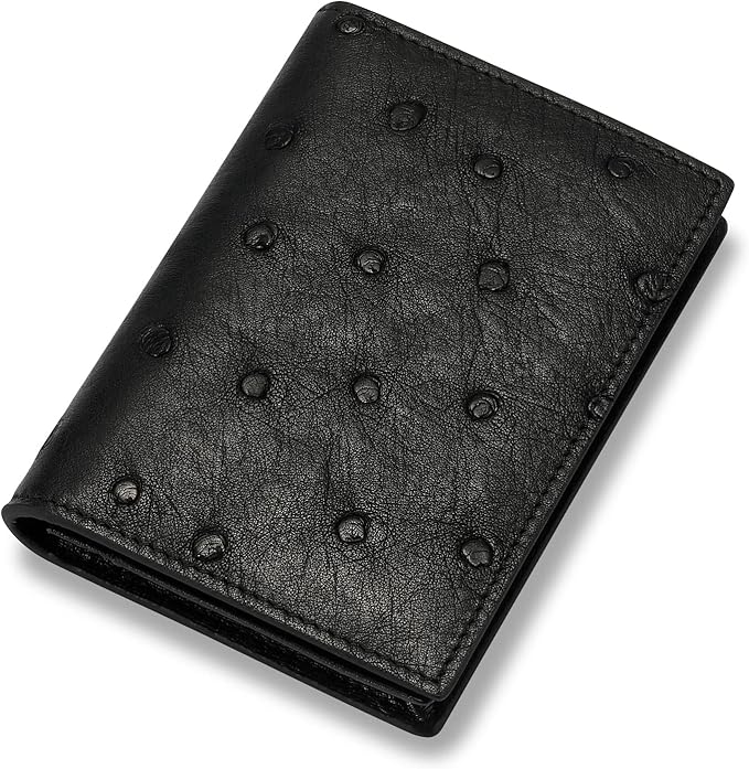 Leather Business Card Case Holder for Men & Women, Italian Calfskin