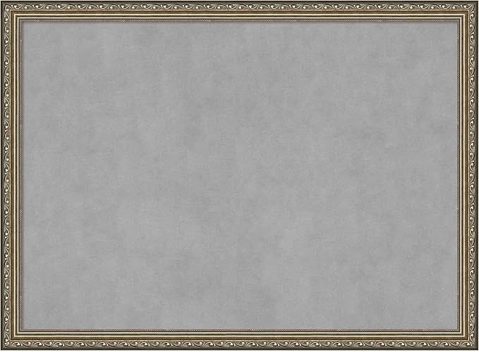 Amanti Art Silver Framed Magnetic Board 22x30 Medium Vision Board for use with Magnets, 100% Metal Sheet to Display Items as Office Decor or for Home Organization in mudroom, Kitchen or Kids Room