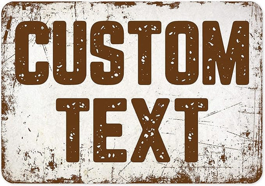 Custom Sign, Custom Street Sign, 11 Font Colors, 13 Font Styles, 4 Hole Options, 22 Sizes, 7x10 Inches, Rust Free DiBound, Fade Resistant, Made in USA by My Sign Center (Rustic)
