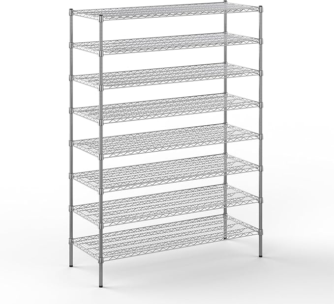 Regal Altair 21" Deep x 54" Wide x 74" Height Wire Shelving Kit | 8-Tier | NSF Commercial Storage Rack Unit