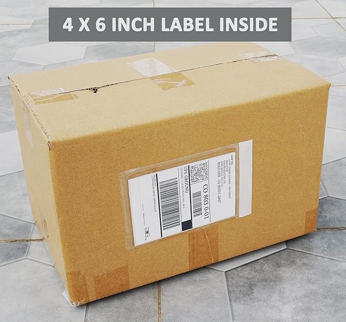 Premium 4.7''x7.5'' Packing List Envelopes, Tailored Size for 4x6'' Shipping Labels,Self Adhesive Shipping Label Pouches/Sleeves (100 pack)
