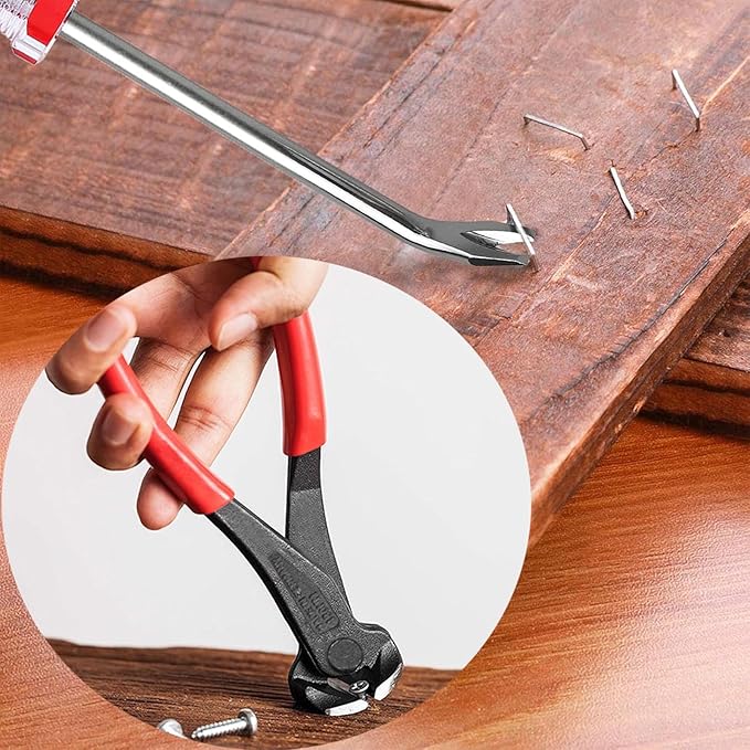 2pcs Upholstery Staple Remover Tool with Nail Puller Pliers Tack Puller Staple Puller, Nail Remover Tool for Furniture Floor Carpet Wall Wooden Case Photo Frame