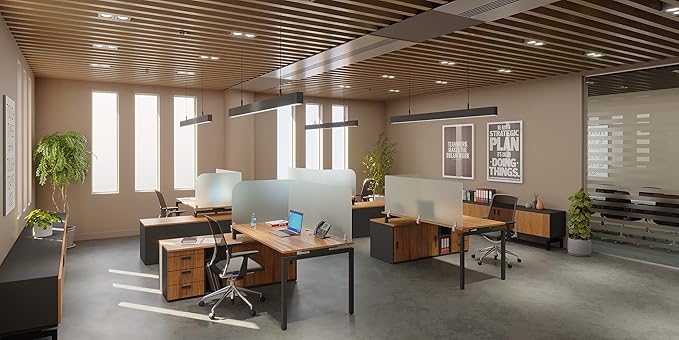 Desk Divider for Students and Desk Privacy Panel. Office Partitions and Ideal Cubicle Light Shield. Frosted Acrylic Clamp-on Desk Partition - 60” W x 22”H Divider