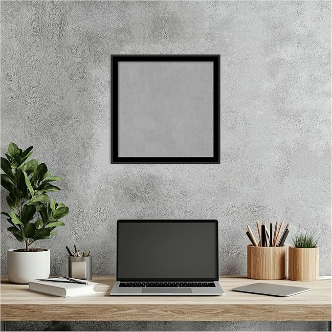 Amanti Art Black Framed Magnetic Board 13x13 X-Small Vision Board for use with Magnets, 100% Metal Sheet to Display Items as Office Decor or for Home Organization in mudroom, Kitchen or Kids Room