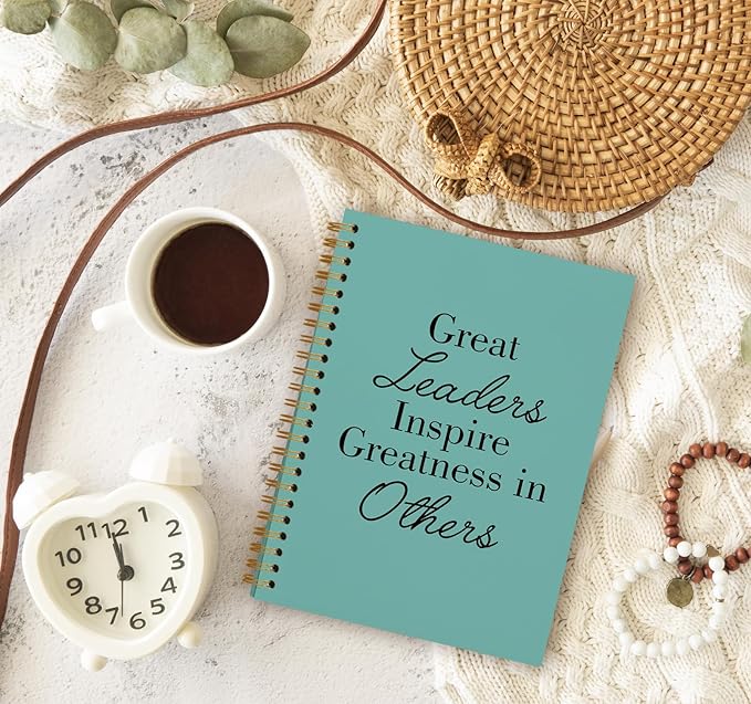 OXW Green Meeting Notebooks for Work, Leadership Gifts Office Work Notebook Journal for Writing Note Taking, Thank You Gifts for Women Men Leader Boss Mentor Principal Manager, 5.5"x8.3"