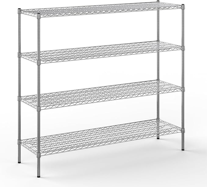 Regal Altair 18" Deep x 60" Wide x 54" Height Wire Shelving Kit | 4-Tier | NSF Commercial Storage Rack Unit