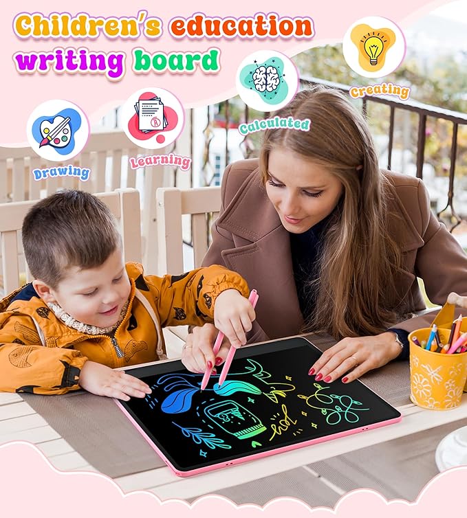 LCD Writing Tablet for Kids, 16 Inch Colorful Doodle Board Drawing Tablets, Toddler Educational Learning Toys for 3 4 5 6 7 8 Year Old Boys Girls Birthday Christmas Gift