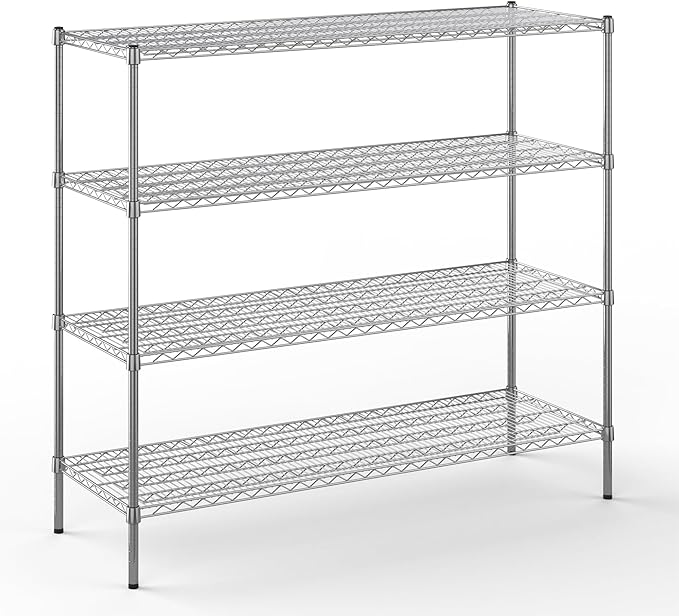 Regal Altair 21" Deep x 60" Wide x 54" Height Wire Shelving Kit | 4-Tier | NSF Commercial Storage Rack Unit