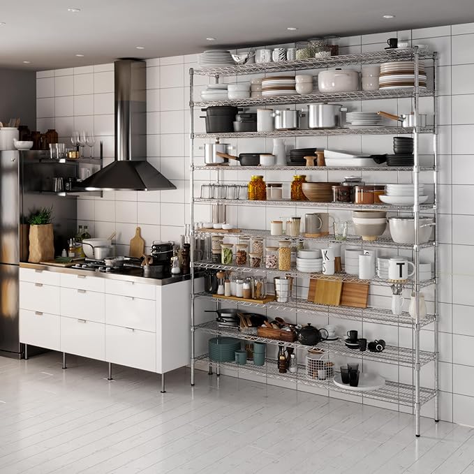 Regal Altair 14" Deep x 72" Wide x 96" Height Wire Shelving Kit | 10-Tier | NSF Commercial Storage Rack Unit