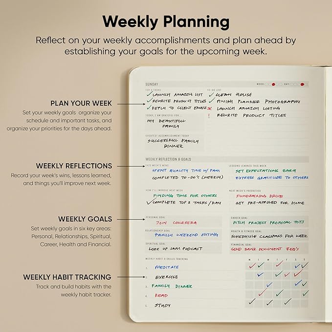 Undated, 2026 Planner, 8.5" x 11" - The #1 Productivity Planner to Achieve Your 2026 Goals - Planner 2026-2027 by PRODUCTIVITY STORE (A4, CREAM)
