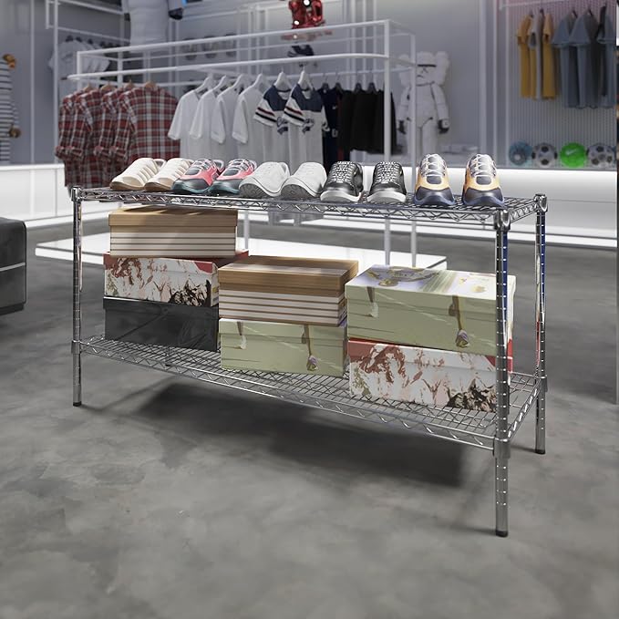 Regal Altair 18" Deep x 54" Wide x 27" Height Wire Shelving Kit | 2-Tier | NSF Commercial Storage Rack Unit