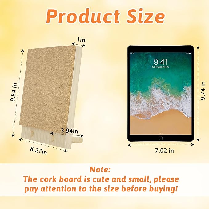 Trycooling Bulletin Board/Cork Board on The Desktop-Small Mini Hanging Tack Message Memo Picture Board for Home Office School
