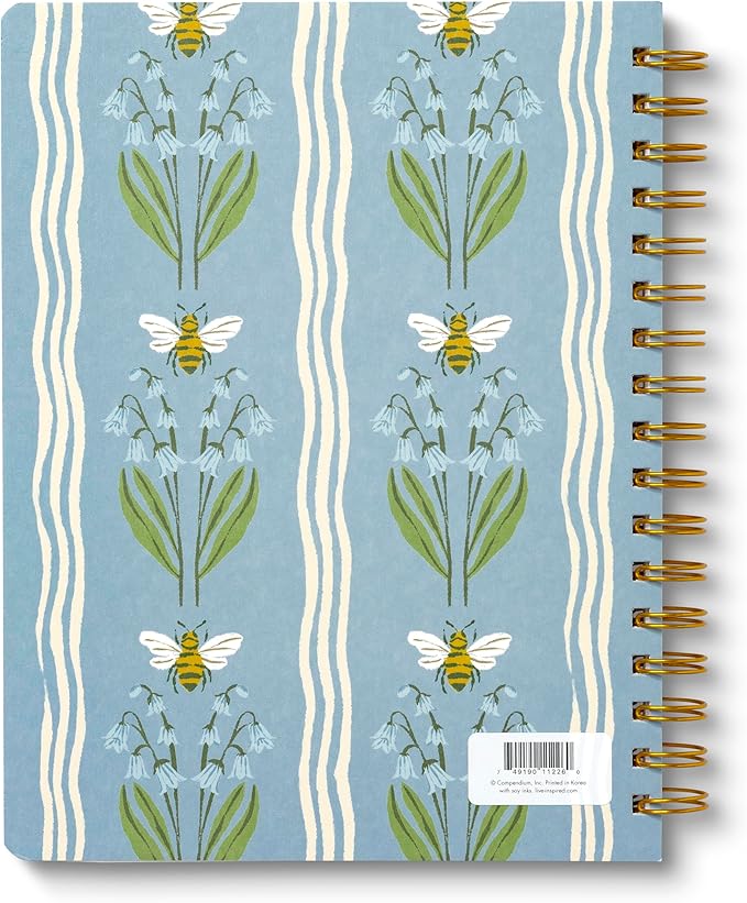 Compendium Spiral Notebook — Joy Is Handmade. — A Designer Spiral Notebook with 192 Lined Pages, College Ruled, 7.0"W x 9.25"H
