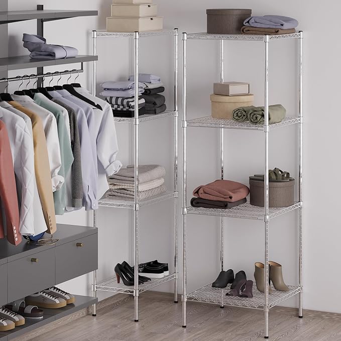 Regal Altair 24" Deep x 24" Wide x 74" Height Wire Shelving Kit | 4-Tier | NSF Commercial Storage Rack Unit