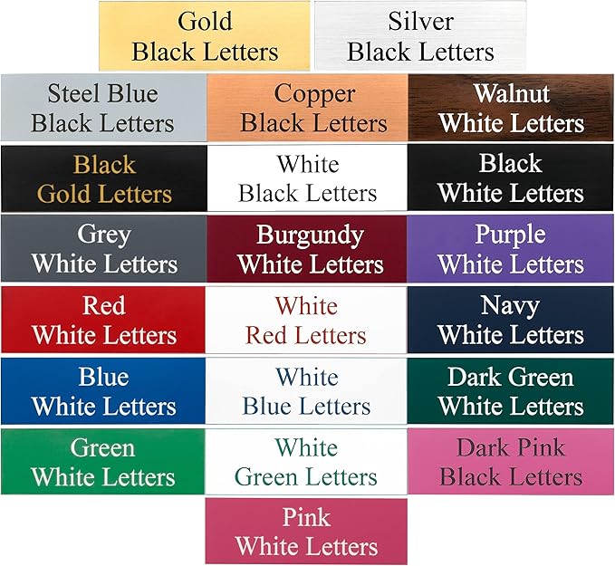 Office Desk Name Plate or Wall/Door Sign - 2x8 or 2x10 - Laser Engraved Sign - CUSTOMIZE. Holder available. Available in 21 colors and 17 fonts. Great gift idea - 1 Tag