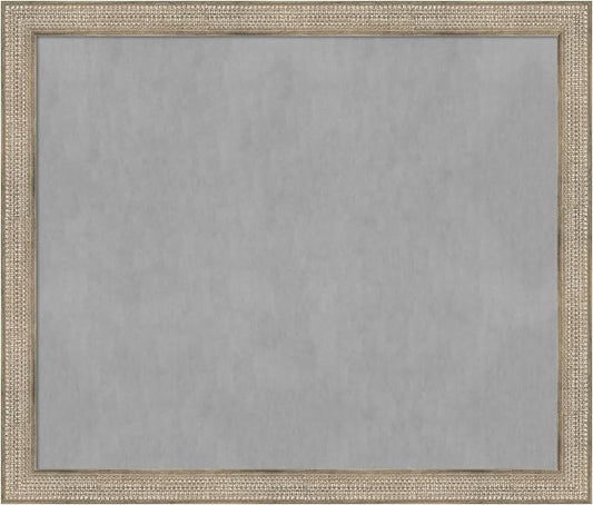 Amanti Art Silver Framed Magnetic Board 46x54 Oversize Vision Board for use with Magnets, 100% Metal Sheet to Display Items as Office Decor or for Home Organization in mudroom, Kitchen or Kids Room