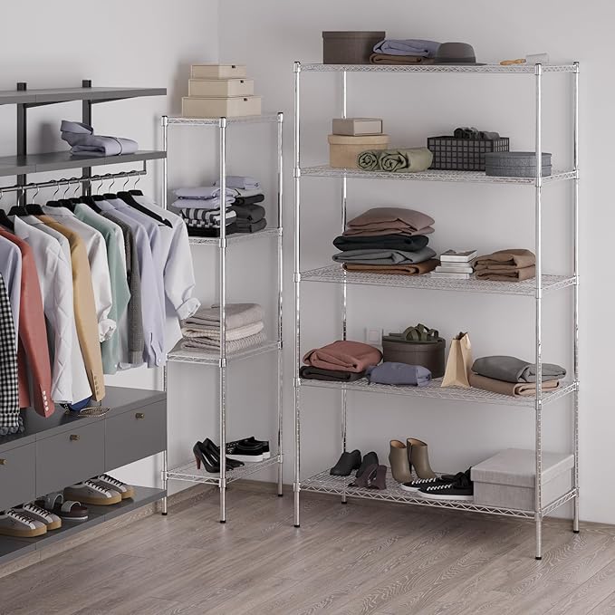 Regal Altair 21" Deep x 48" Wide x 86" Height Wire Shelving Kit | 5-Tier | NSF Commercial Storage Rack Unit
