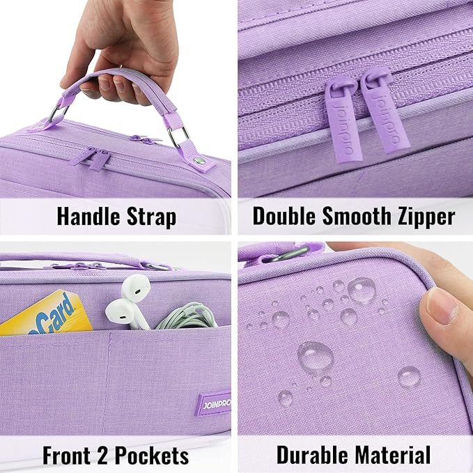 JOINPRO Pencil Case, Large Capacity Pencil Case Organizer; Double Zipper Storage Bag; Big Pencil Pouch for College School Office Teen Girl Boy Men Women Adult