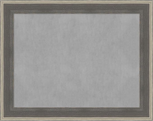 Amanti Art Grey Framed Magnetic Board 23x29 Medium Vision Board for use with Magnets, 100% Metal Sheet to Display Items as Office Decor or for Home Organization in mudroom, Kitchen or Kids Room